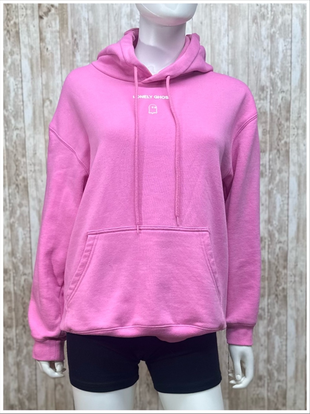 Lonely Ghost “Text Me When You Get Home” Pink Hoodie ~ Size L ~ Item #P67
